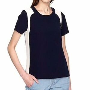 Women's J.CREW Black and White Top